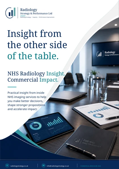 Cover of the Radiology Strategy & Performance commercial services brochure
